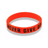 bracelet rouge never give up motivation