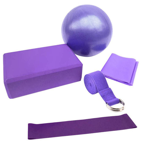 set de 5 pièces de yoga et pilates violet