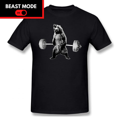 t-shirt grizzly noir beast mode on