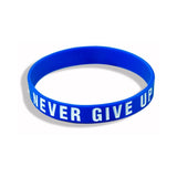 bracelet bleu never give up motivation