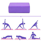 exemples d'exercices que l'on peut exercer avec la brique de yoga violette