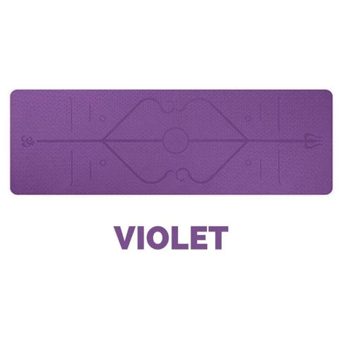 tapis de yoga om system violet